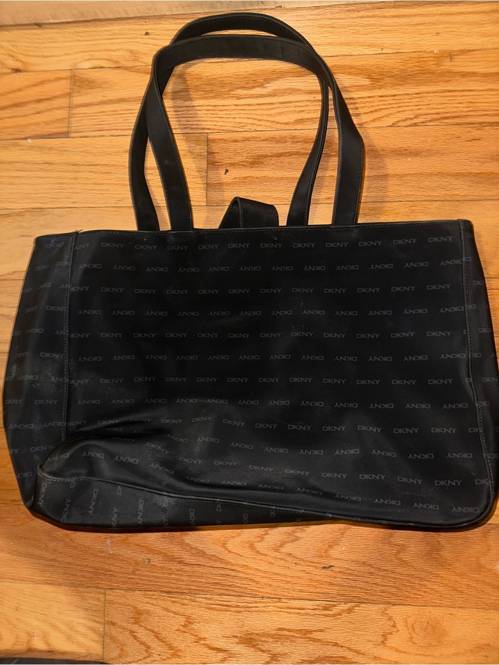 Dkny Black Signature Messenger Tote